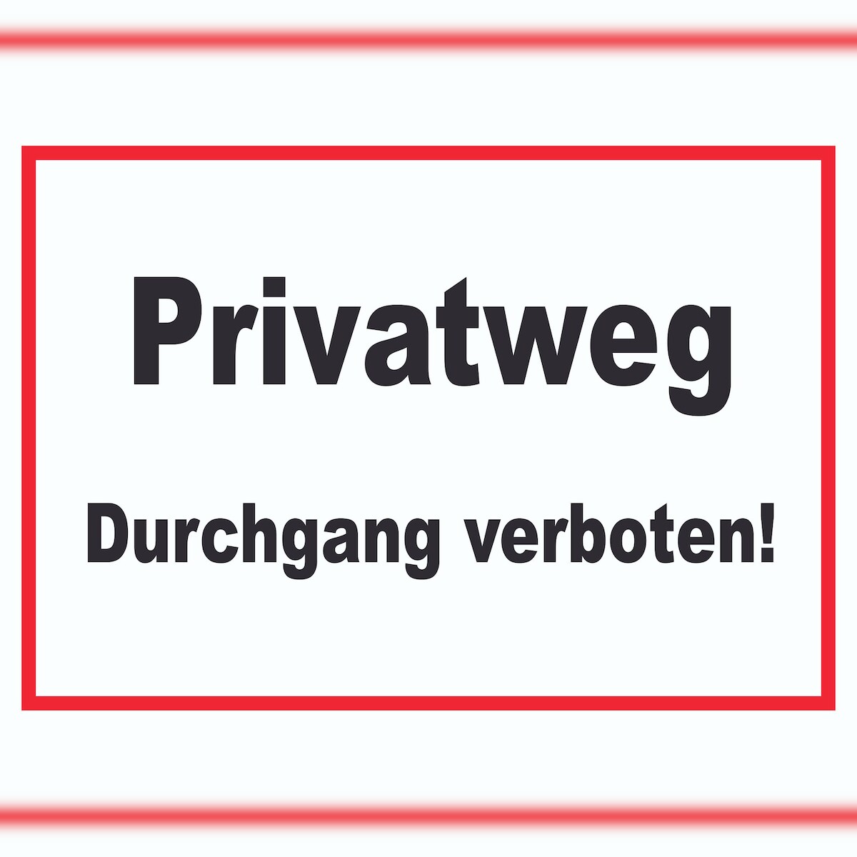 Privatweg Durchgang verboten Schild A4 (210x297mm) Image