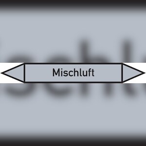 Rohrleitungskennzeichen Mischluft - 270x37 mm Folie selbstklebend