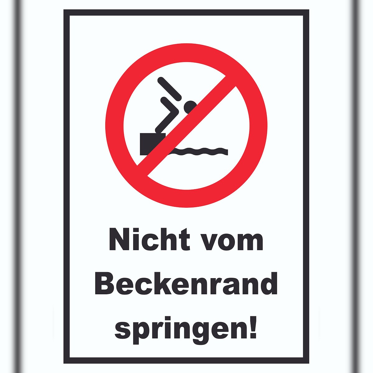 Nicht vom Beckenrand springen Schild A5 (148x210mm) Image