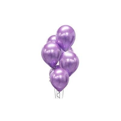 7 glossy Luftballons lila
