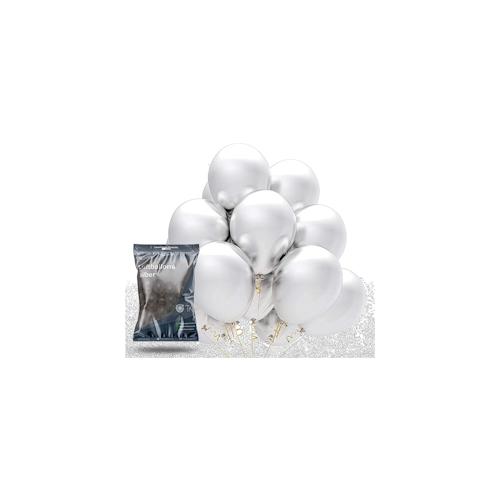 100x Luftballons Ballons silber – Luft und Helium – Party Deko Dekoration