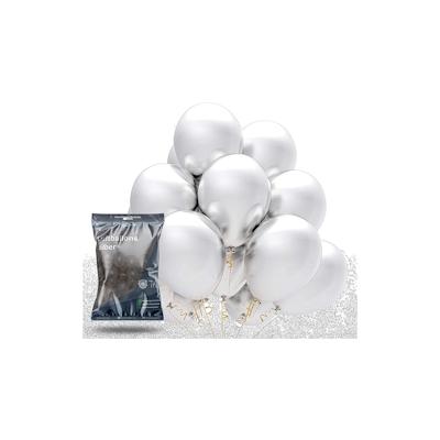 100x Luftballons Ballons silber - Luft und Helium - Party Deko Dekoration