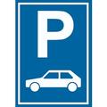 Parkplatz PKW / Auto Schild Nur für PKW A4 Rückseite selbstklebend