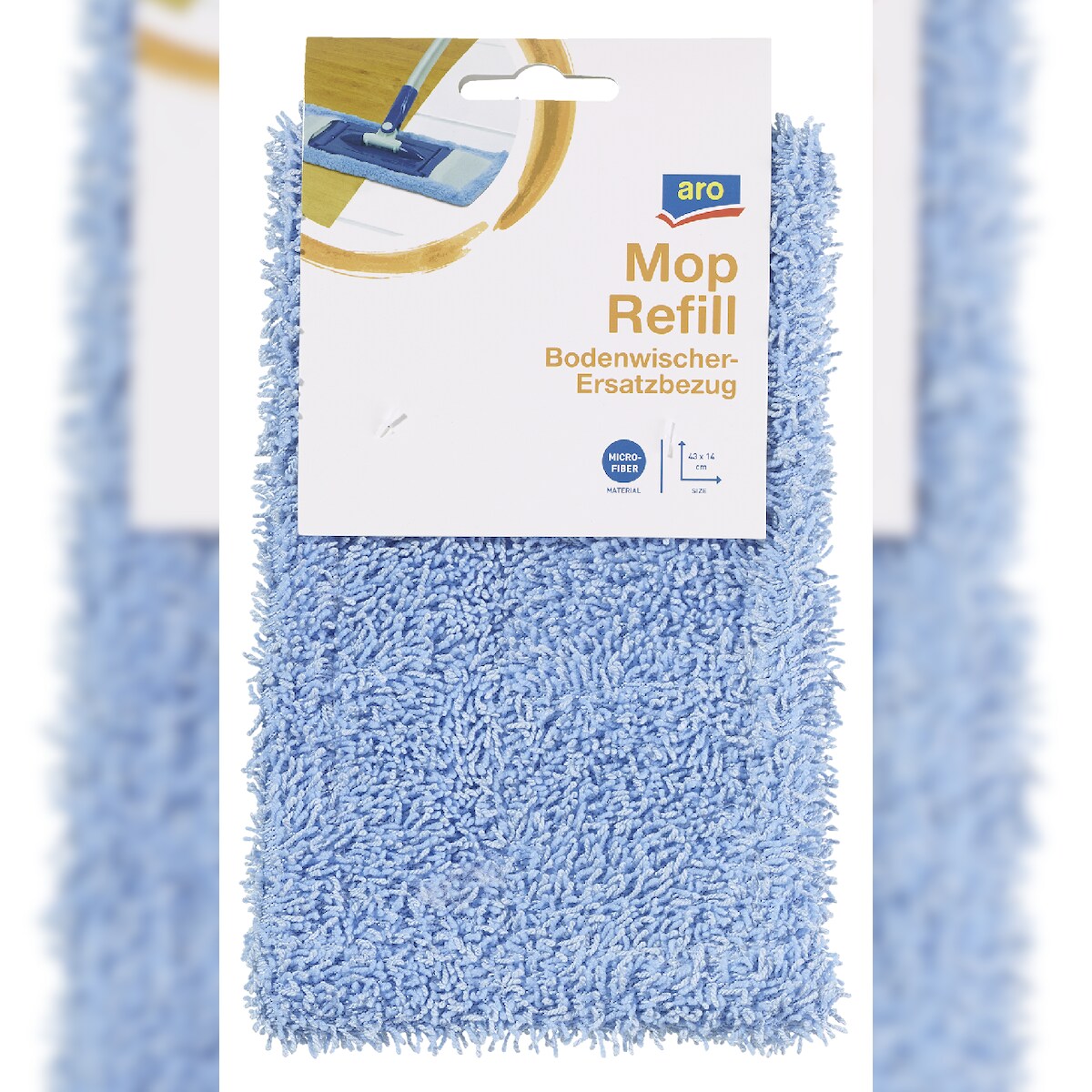 aro Bodenwischer-Ersatzbezug, Microfaser, 43 x 14 cm, blau Image