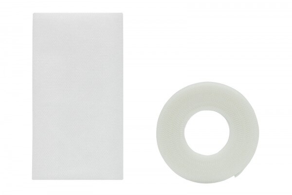 Klettband Fliegengitter 100x100 cm weiss, Insektenschutz Klebeband Image