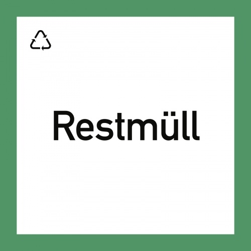 Wertstoffkennzeichnung "Restmüll", Folie, 300x300 mm Image