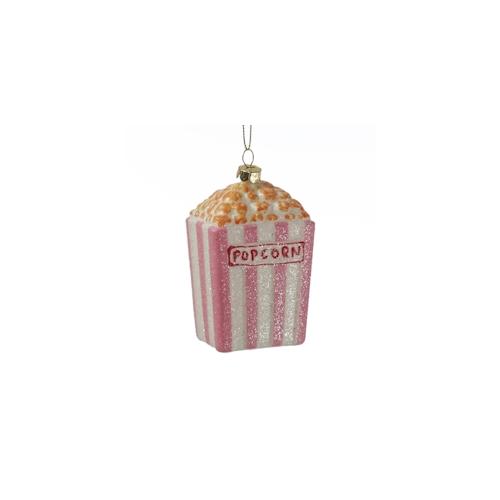 Baumschmuck Popcorn Tüte lustige Baumdeko bruchfest H: 10cm rosa weiß