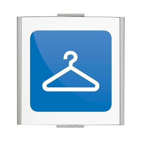 FRANKFURT Türschild 120x120mm mit Piktogramm Garderobe Image