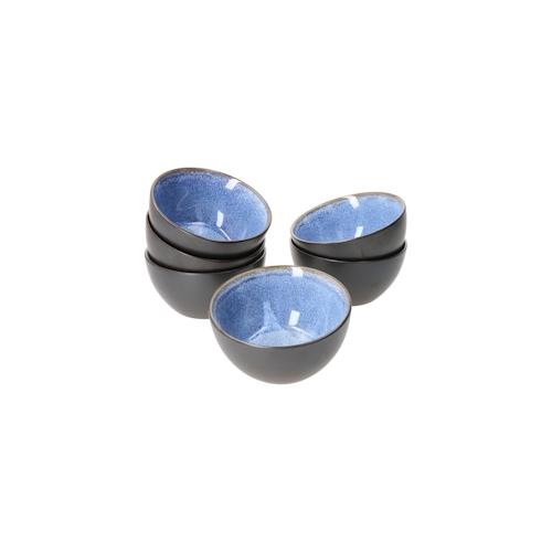 6er Set Puddingschale rund 6cm Reactive Glaze Blue – 24321838