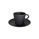 Villeroy & Boch Manufacture Rock Espressotasse mit Untertasse schwarz