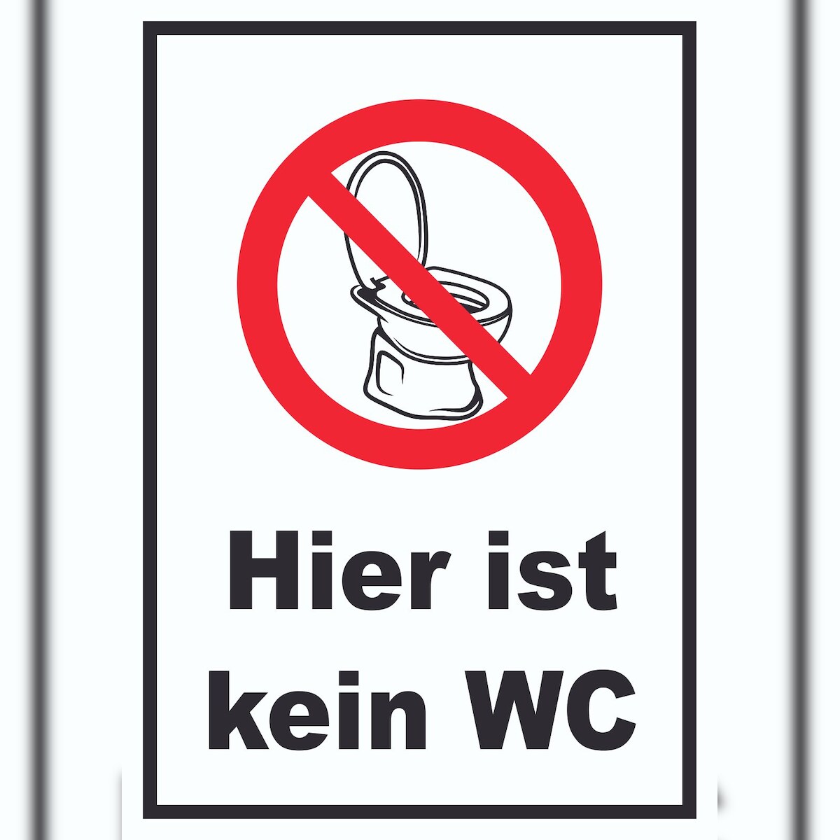 Hier ist kein WC Schild A4 (210x297mm) Image