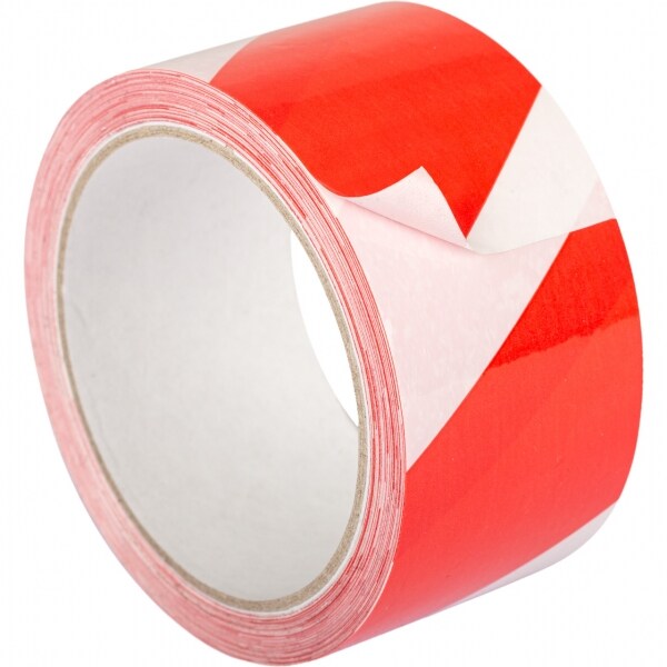 Rheita Warnband schraffiert weiß/rot Image