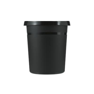PROREGAL Klassischer runder Papierkorb aus Kunststoff | 18 Liter, HxØ 35x31,2cm | Schwarz Image