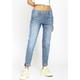 Relax-fit-Jeans GANG "94Gerda" Gr. 31 (40), N-Gr, blau (dark wash) Damen Jeans Röhrenjeans Bestseller