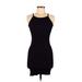 Forever 21 Casual Dress - Bodycon Scoop Neck Sleeveless: Black Solid Dresses