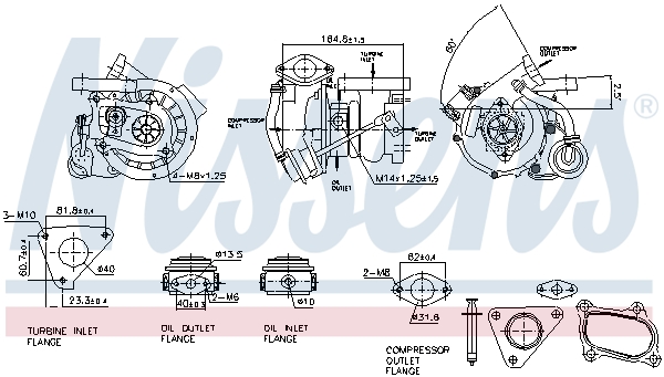 NISSENS Lader, Aufladung 93477 für NISSAN Image