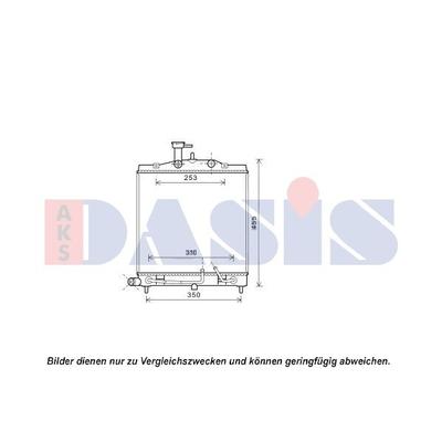 AKS DASIS Kühler, Motorkühlung für KIA 2531007832 2531007532 2531007850 510142N