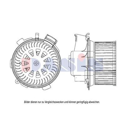 AKS DASIS Innenraumgebläse Ø146mm 146mm für CITROËN/PEUGEOT 6441L5 068069N