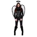 My Illusions Womens Fallen Black Angel Halloween Costume Adults Fancy Dress Outfit (Medium UK 8-10)