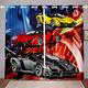 Race Sports Car Window Treatments Extreme Sports Theme Curtain Car Sports Competition Window Drapes for Boys Girls Teens Decor Automobile Style Cool Window Curtain W46*L54