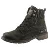 Schnürboots MUSTANG SHOES, Herren, Gr. 44, grau (dunkelgrau), Lederimitat, casual, Schuhe, mit seitlichem Reißverschluss für leichteres Schlupfen
