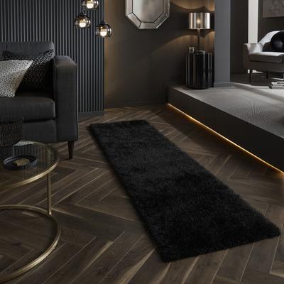 Hochflor-Läufer FLAIR RUGS "Velvet", schwarz, B:60cm H:40mm L:230cm, Kunstfaser, Teppiche Image