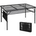 REDCAMP 48" Rectangular Adjustable Folding Table in Black | 28 H x 48 W x 24 D in | Wayfair RCA31122