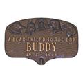 Montague Metal Products Inc. Dog Memorial Plaque Metal in Gray | 6.75 H x 10.5 W x 0.32 D in | Wayfair PM-2 -BGLS