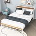 17 Stories Langsam Tufted Platform Bed Wood & /Upholstered/Linen in White | 39 H x 62 W x 87 D in | Wayfair 91A63D216F04432598B88D79D297C9DE