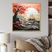 Longshore Tides Japon Coral Waves Papercut III - Print Canvas, Cotton | 30 H x 30 W x 1 D in | Wayfair 35D46A8162004169830717027056C9A8