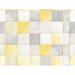 Gracie Oaks Checkered Bedding Pattern Duvet Cover Silver/Yellow Microfiber in Gray/Yellow | Queen Duvet Cover | Wayfair