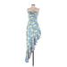 Nookie Casual Dress - A-Line Plunge Sleeveless: Blue Dresses - Women's Size 1
