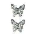 Honrane Nail Jewelry 2 Pcs Nail Decors Butterfly Nail Charms with Cubic Zirconia Nail Art Jewelry Decorations 3d Butterfly Shape Nail Diy Craft Jewelry
