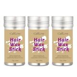 3PCS Hair Wax Stick Hair Wax Stick for Wigs Hair Wax Stick for Flyaway Strong Hold Non-greasy Styling Hair Pomade Cream for Variety Hair Styling and Hair Edge Controling
