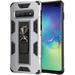 Samsung Galaxy S10 Plus Case Samsung Galaxy S10+ Case Military Grade Built-in Kickstand Case Holder Armor Heavy Duty Shockproof Cover Protective for Samsung Galaxy S10 Plus Phone Case (Sliver)