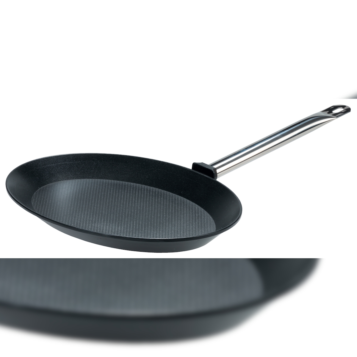 GSW Fischpfanne Gastro traditionell Titanium 40 x 28 x 3,5cm, induktionsgeeignet, backofengeeignet bis 240°C Image