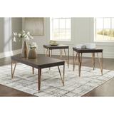 Signature Design by Ashley Bandyn Brown/Champagne Table (Set of 3) - 47"W x 24"D x 19"H