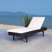 SAFAVIEH Outdoor Cam Sun Lounger with Cushion - 25" W x 77" D x 41" H