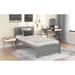 Twin Wood Platform Bed with Headboard,Footboard&Wood Slat Support,Grey