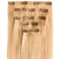 hair2heart - Clip in Extensions Seamless Echthaar #9/31 Lichtblond Gold-Asch Haarextensions Hellbraun Damen