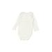 Carter's Long Sleeve Onesie: White Solid Bottoms - Size 12 Month