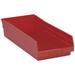 Quantum Storage QSB108RD Economy 4 in. Shelf Bin Red - 17.87 x 8.37 x 4 in.