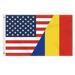 3Ã—5 FT USA Romania Flag Large 150D America Romanian Outdoor Banner Double Side Printing American Decor For Patio Garden With Brass Gromment