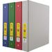 3 Ring Binder 1.5 Economy Binders Organizer - Assorted Color Round Ring Hold 250 Paper For School Office Home 4-Count