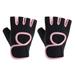 Breathable Weightlifting Workout Half Finger Silicone Palm Hollow Back Fitness Gloves Dumbbells Gloves Fitness Gym Mittens Weightlifting Gloves PINK M