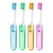 Individually Wrapped Toothbrushes Folding Travel Toothbrush Potable Travel Size Soft Toothbrush for Travel Camping Toothbrush School Home Business Trip (4 Pieces)