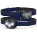 Eveready LED Headlamps (2-Pack) Bright and Durable Head Lights for Running Camping Fishing Emergency (Batteries Included) Navy Blue (2-Pack) Adjustable