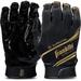 Franklin Sports Supratak Football Receiver Gloves - Black/Chrome - Adult X-Large