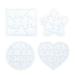 FRCOLOR 4Pcs Kids Coloring Blank Puzzle DIY Paper Jigsaw Puzzles Four Shapes Drawing Doodle Board (White)