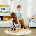 Qaba Baby Rocking Horse Large Riding Horse W/ Realistic Sounds